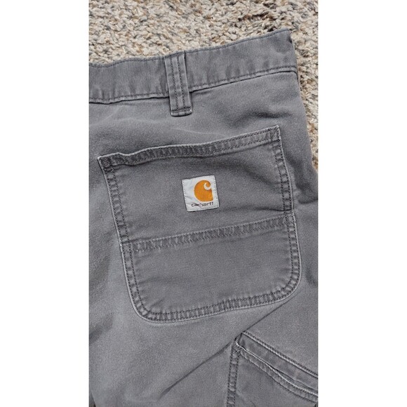 Carhartt Pants Gray Workwear Relaxed Fit Canvas Stretch 102291-039 MENS 34x29 - Picture 6 of 8